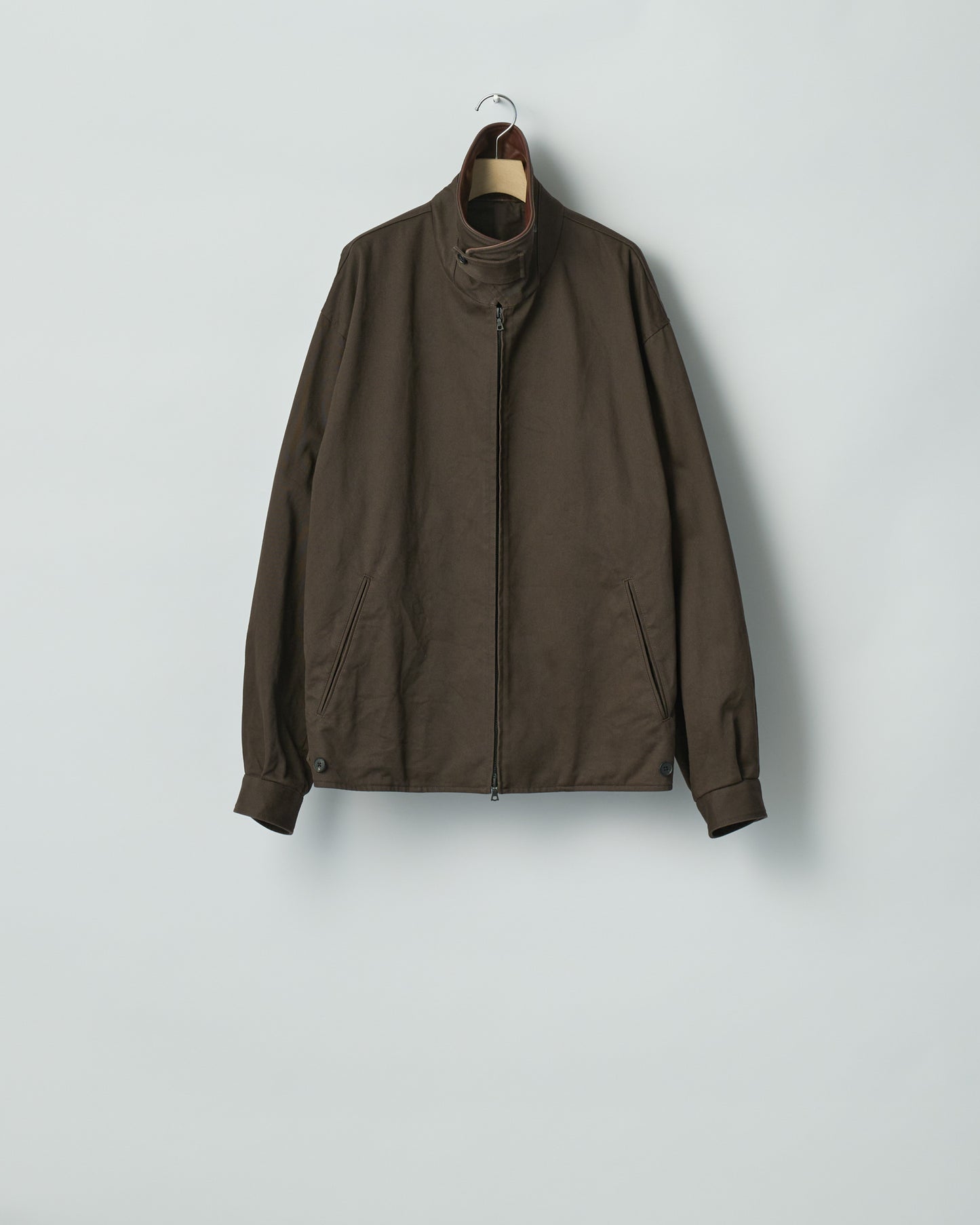 ssstein SULFUR DYED BRUSHED CHINO ZIP JACKET
