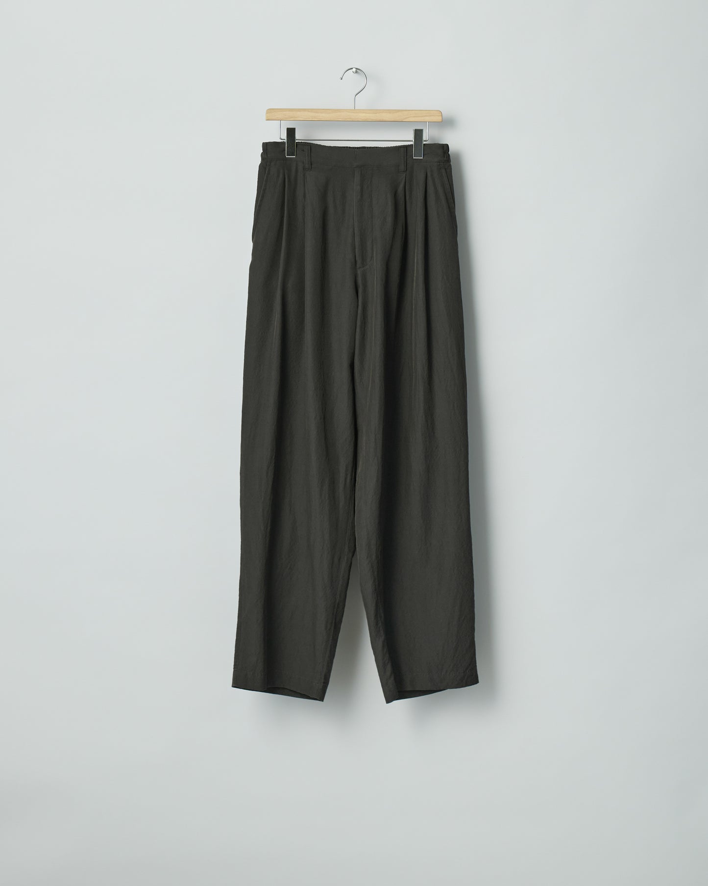 ssstein WOOL SILK WIDE EASY TROUSERS