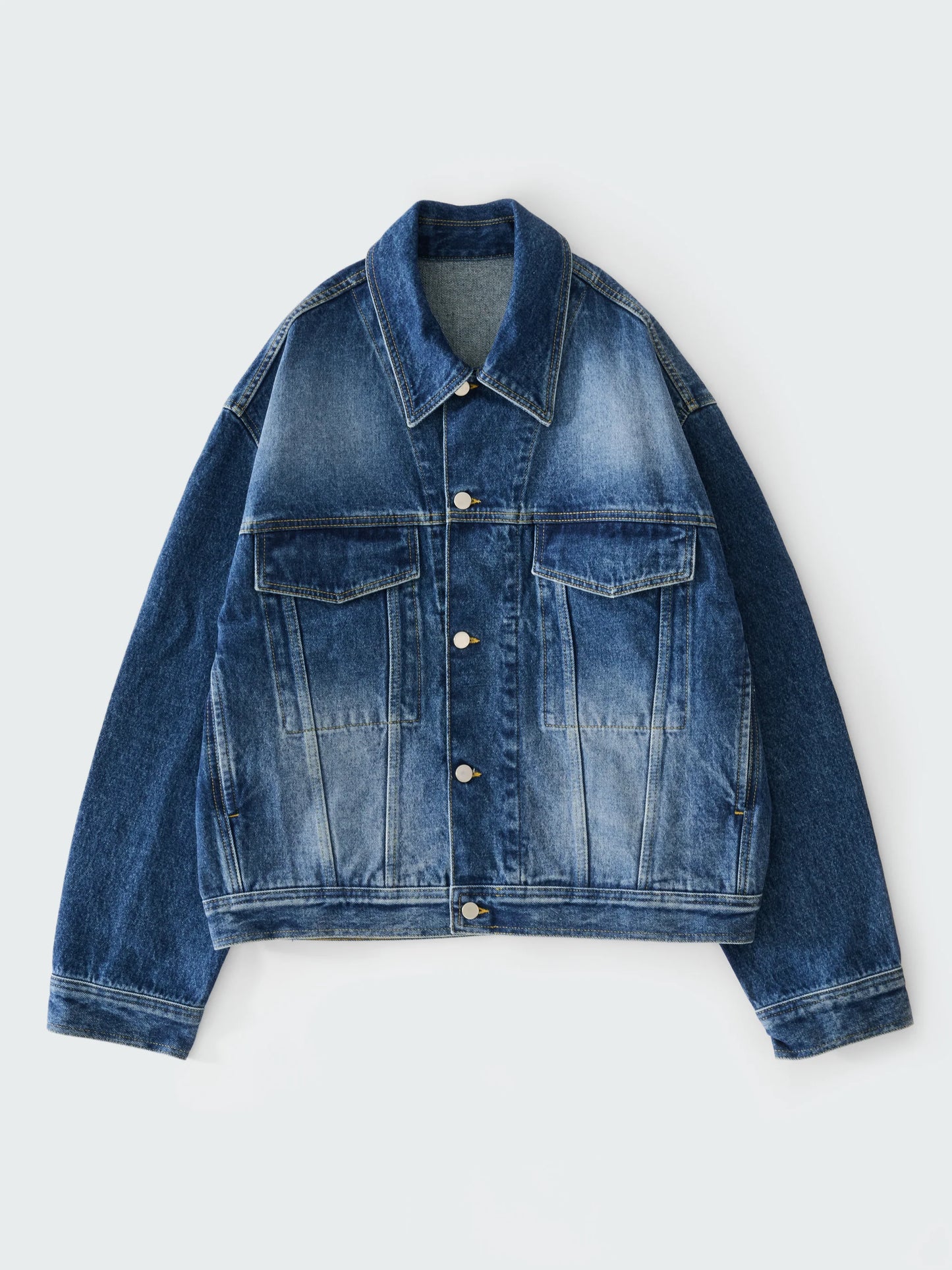 Studio Nicholson Stein Denim Jacket Worn Wash Indigo