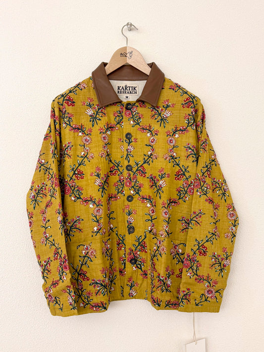 KARTIK RESEARCH CHINTZ EMBROIDERED SILK CHORE JACKET