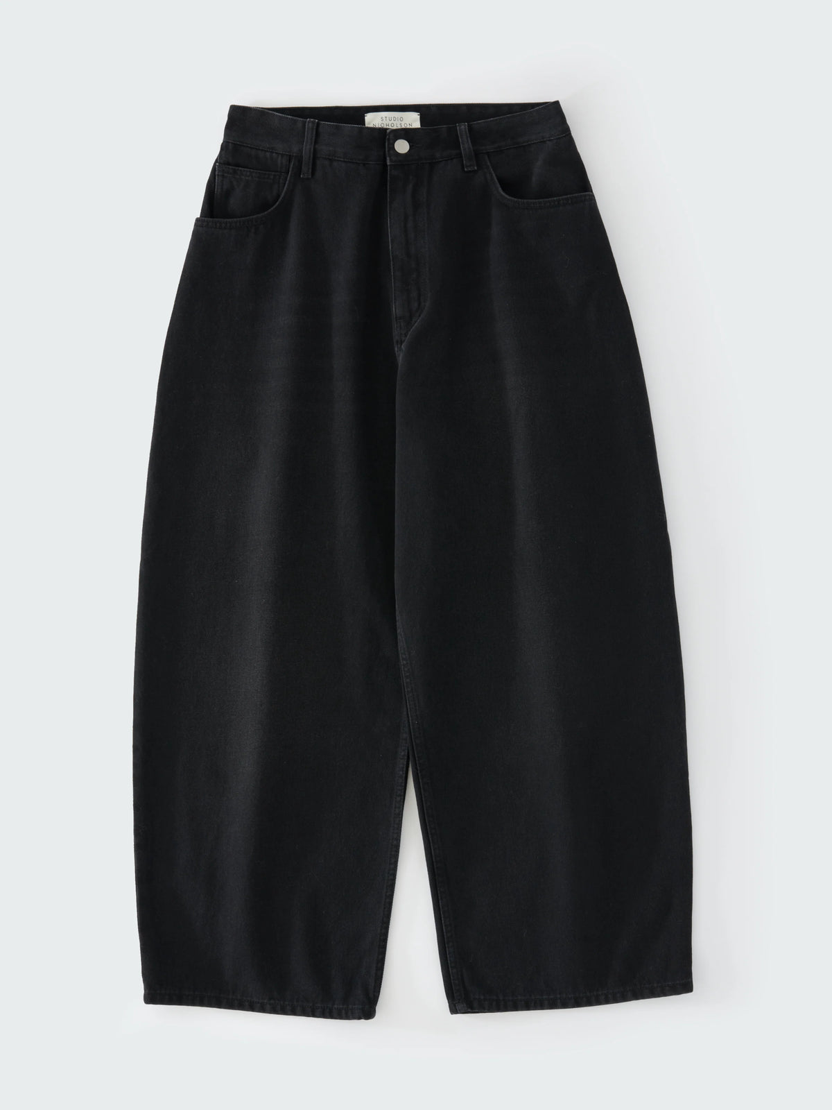 Studio Nicholson Paolo Denim Wide Leg Pant Washed Black