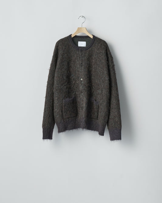 ssstein KID MOHAIR MIX JACQUARD KNIT CARDIGAN