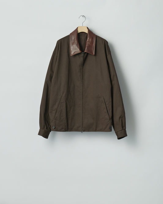 ssstein SULFUR DYED BRUSHED CHINO ZIP JACKET